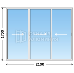 Холодное алюминиевое остекление для веранды AL-116